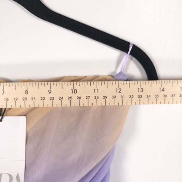 NWT ZARA ROMANIA🇷🇴MADE Strapless Tulle SEXY Mini Dress Ruched 8342/355 SMALL - Picture 14 of 16